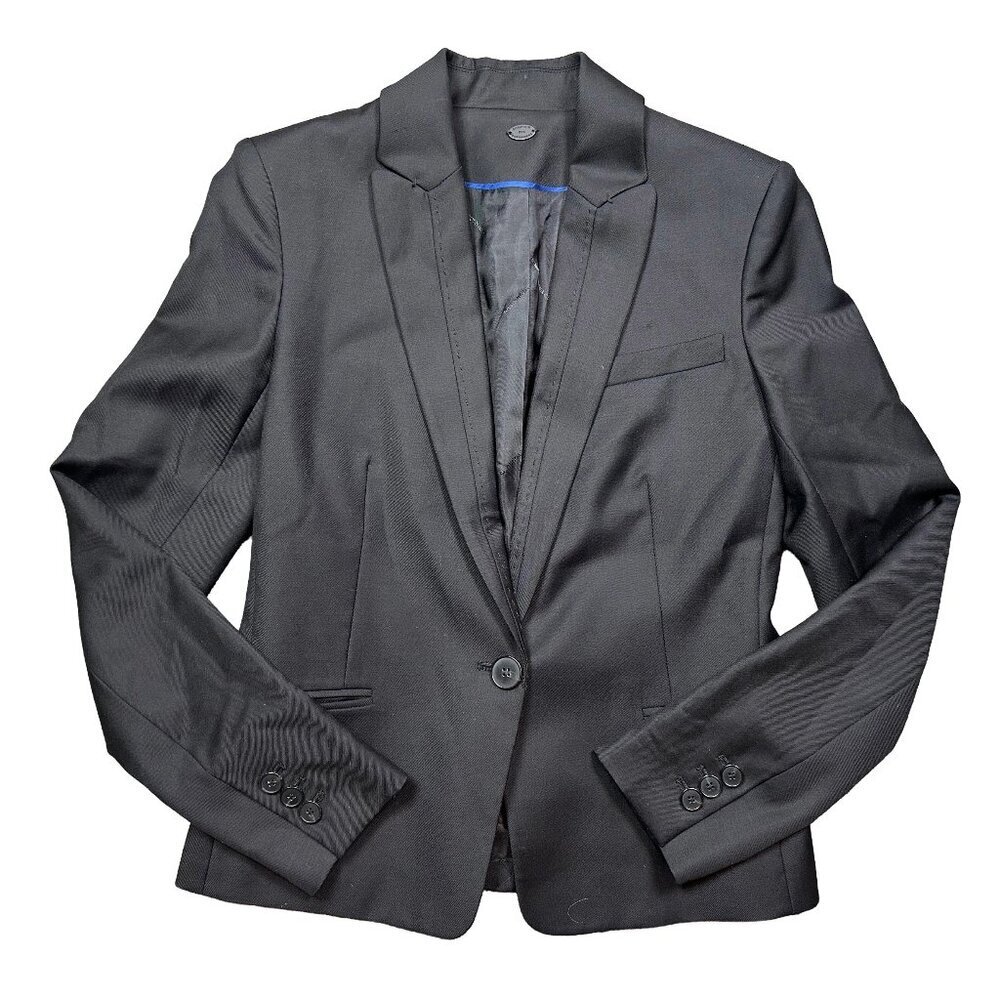Comptoir des Cotonniers Black Women's Office Blazer Suit Jacket Size US XX-Small